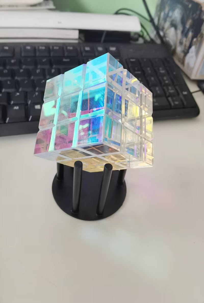 Magik Chroma Cube Crystal Sculpture Table Decoration Magic Chroma Cube