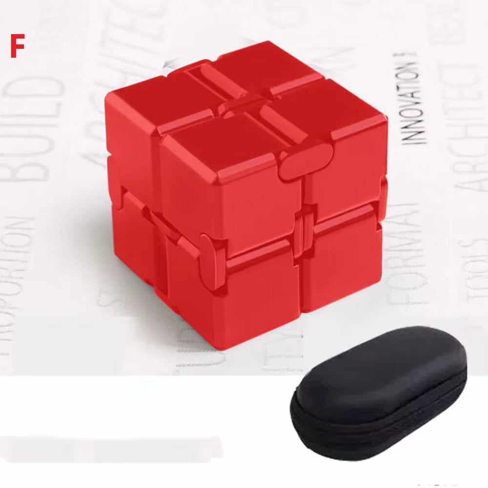 Aluminum Alloy Infinity Mini Magic Cube New Flip Cubic Puzzle Block Stress Relief Portable Fidget Toy for Children Adult