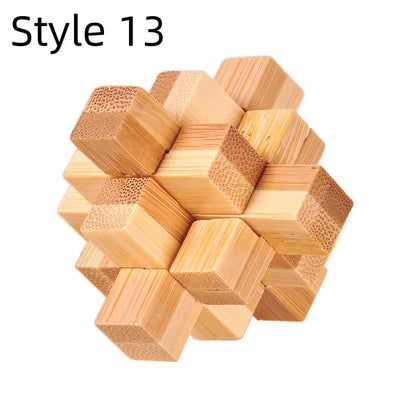 New Wooden Kong Ming Lock Lu Ban Lock IQ Brain Teaser Educational Toy Children Montessori 3D Puzzles Game Unlock Toys Kid Adult