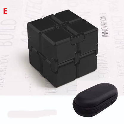 Aluminum Alloy Infinity Mini Magic Cube New Flip Cubic Puzzle Block Stress Relief Portable Fidget Toy for Children Adult