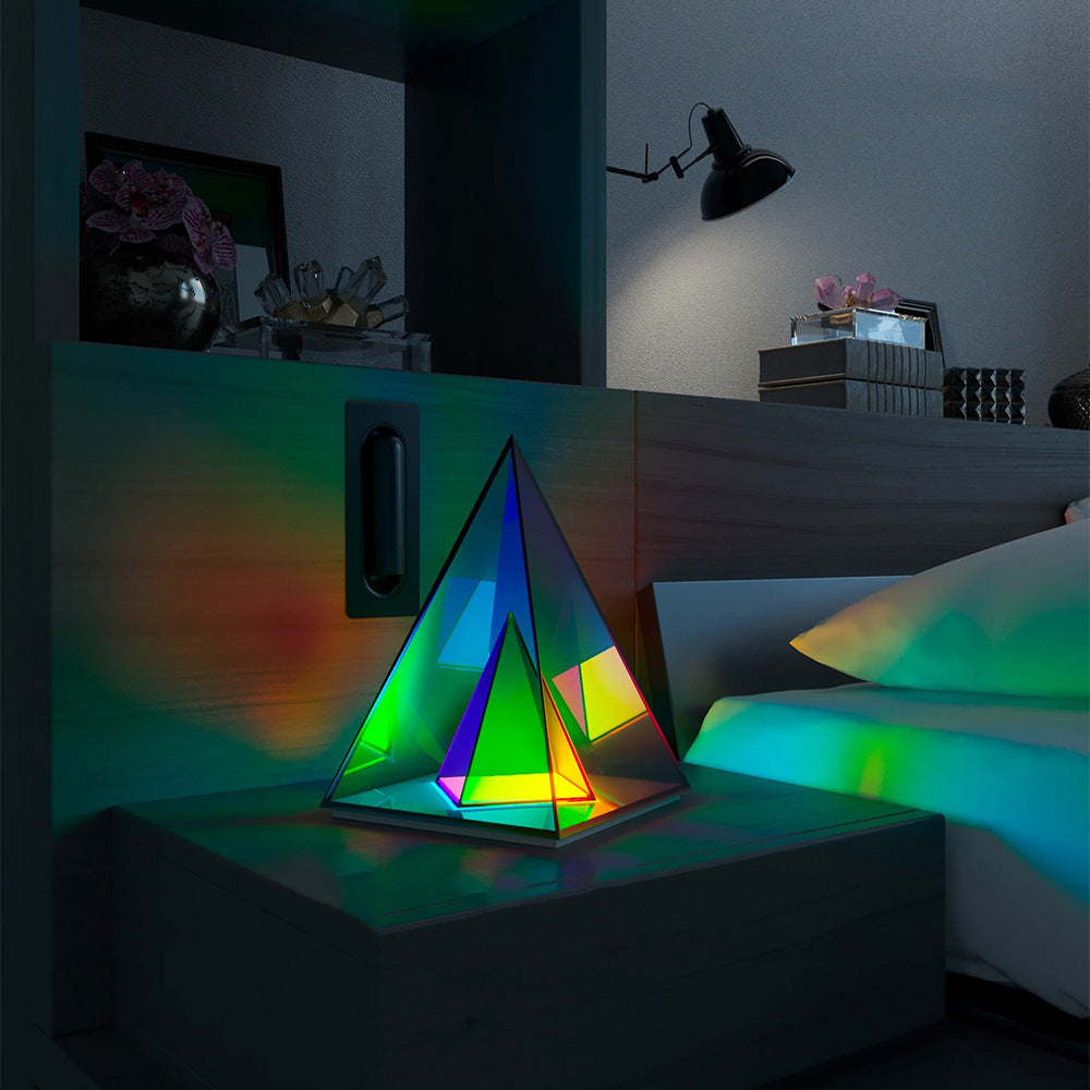 Acrylic Lamp Cube LED Color Table Lamp Cube Box