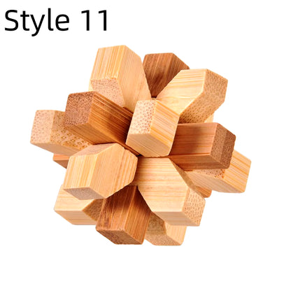 New Wooden Kong Ming Lock Lu Ban Lock IQ Brain Teaser Educational Toy Children Montessori 3D Puzzles Game Unlock Toys Kid Adult