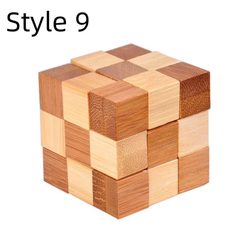 New Wooden Kong Ming Lock Lu Ban Lock IQ Brain Teaser Educational Toy Children Montessori 3D Puzzles Game Unlock Toys Kid Adult