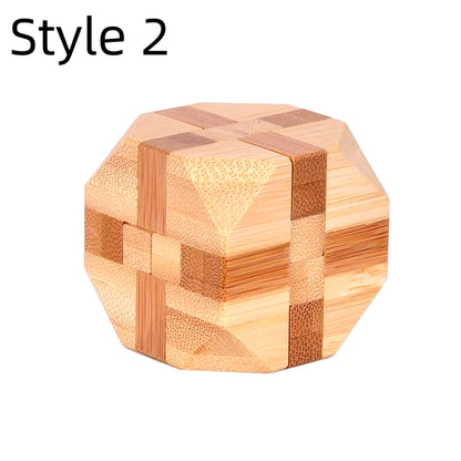 New Wooden Kong Ming Lock Lu Ban Lock IQ Brain Teaser Educational Toy Children Montessori 3D Puzzles Game Unlock Toys Kid Adult